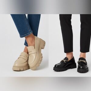 Bundle of Zara Black and Cushionaire Cream Loafers. Size 6 and 6.5. Excellent.